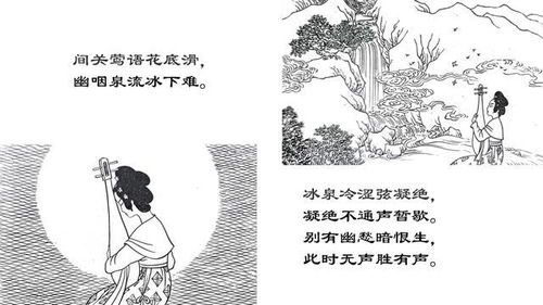 連海拾貝 80年代的線描連環畫,李世南的 琵琶行